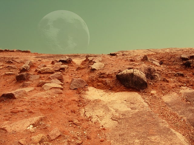 Picture of the planet mars.